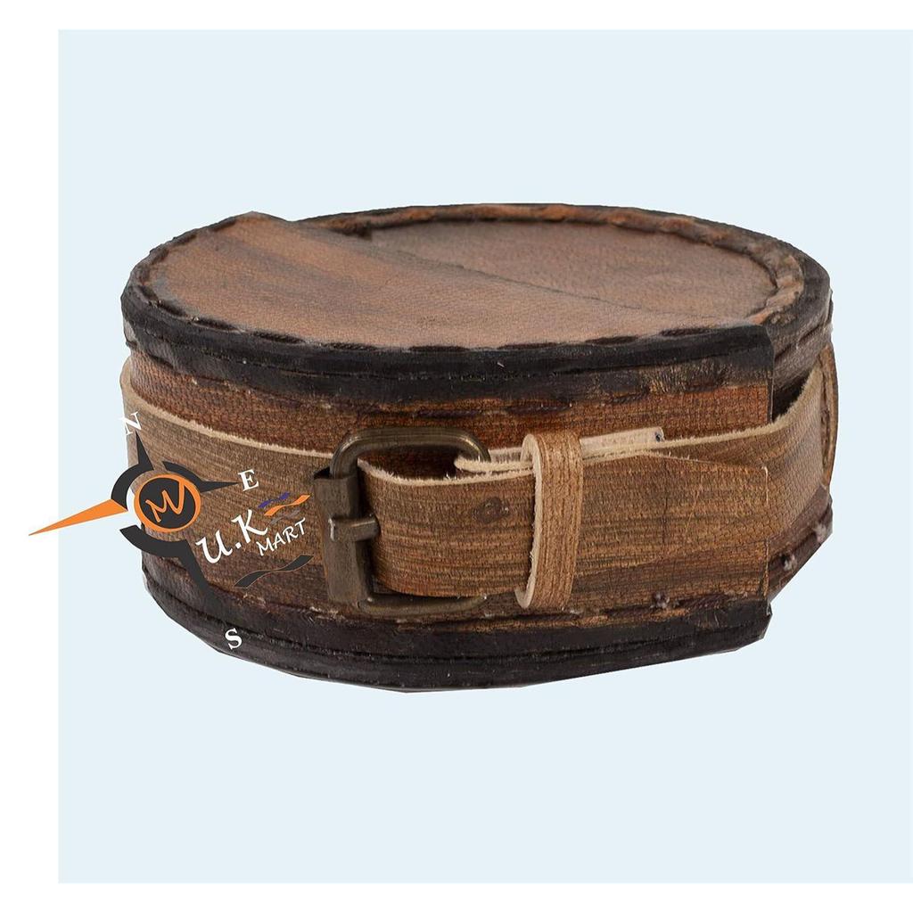 Антикварные карманные часы с кожаным чехлом, винтажный подарок