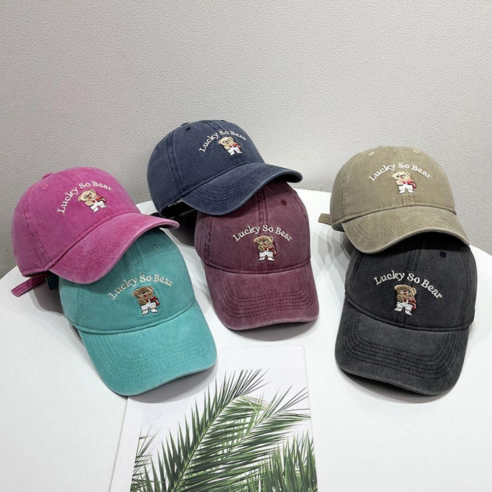 Регулируемые хип-хоп кепки Мультяшная вышитая кепка дальнобойщика Модная шляпа от солнца Спорт на открытом воздухе