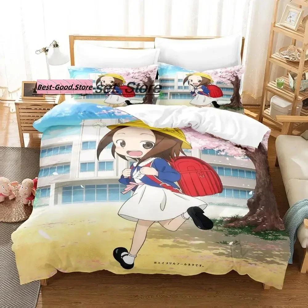 3D Master Takagi-san Постельное белье Комплект Пододеяльник Наволочка Односпальный Двуспальный Queen Super King Размеры Комплекты