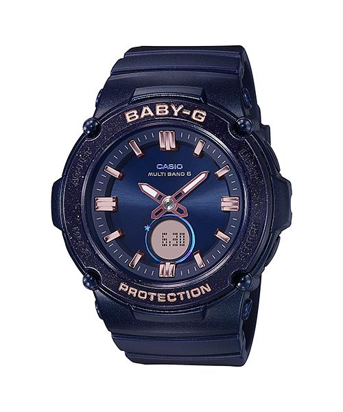 Casio Женские часы Baby-G, кварцевые, с resin-ремешком, водозащитой 100 м, ударопрочные, с будильником, BGA-2700SD-2A