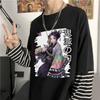 Japan Anime Demon Slayer Harajuku T Shirt Men Women Kawaii Manga Cartoon Kochou Shinobu Streetwear Long Sleeve Loose T-shirts