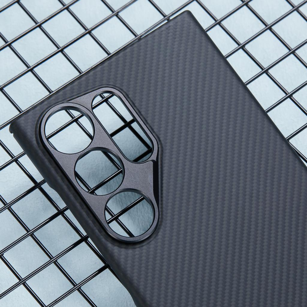 Магнитный чехол для Samsung Galaxy S24 Ultra, 600D, тонкая текстура, крышка из арамидного волокна с металлическим протектором для объектива