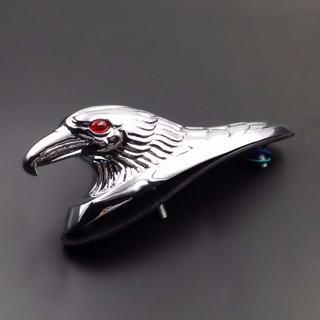 Декоративный брызговик в виде головы орла для мотоцикла, модифицированный алюминиевым хромированием