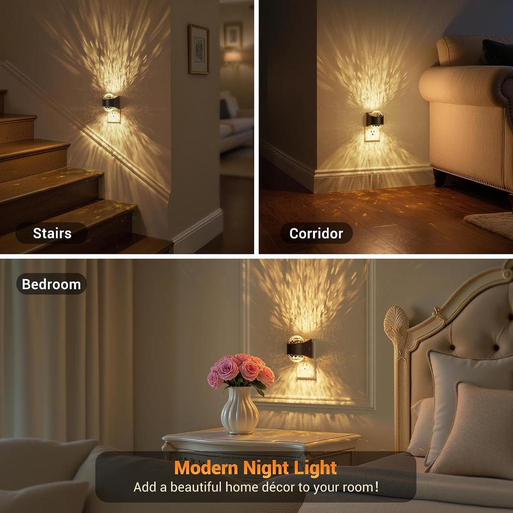 JandCase Night Lights Plug into Wall, Star Night Light Projector 3000K