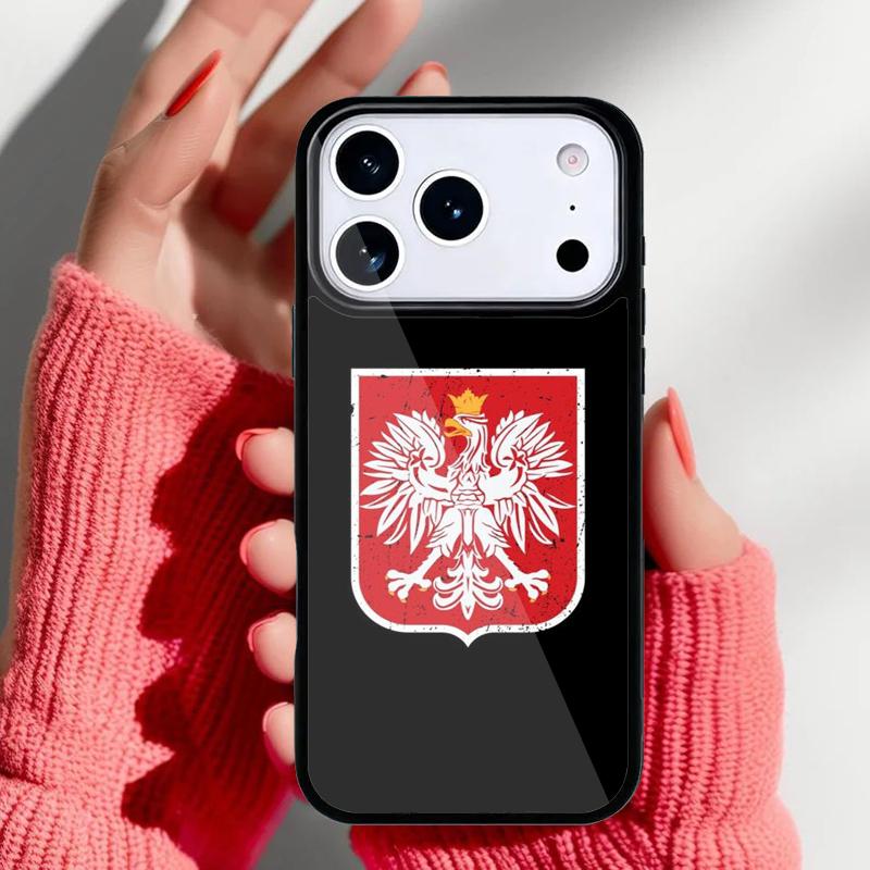Чехол для телефона с флагом Польши для iPhone 17 Air 16e 15 14 13 Pro Max Задняя крышка для 12 11 Pro Coque