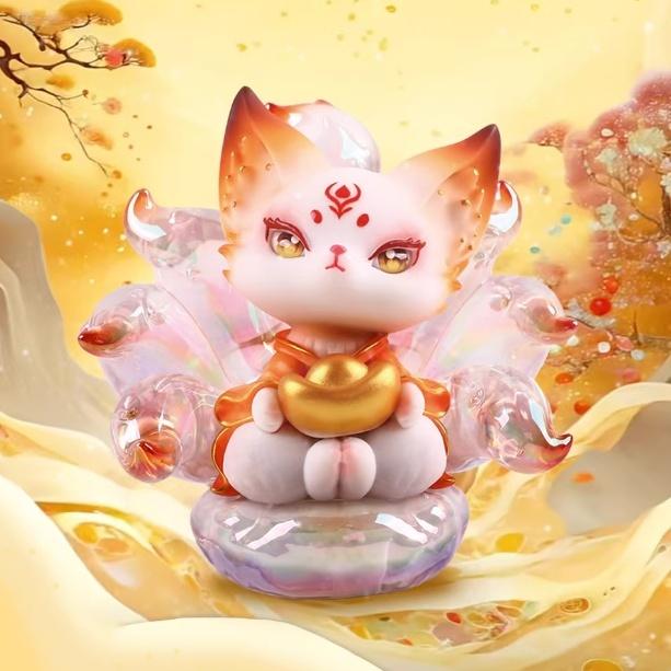 Hot- Luminous Nine-Tailed Fox Fairy Legend 2 Generation Series Blind Box Cute Desktop Ornaments Decorated Girl Holiday Gi