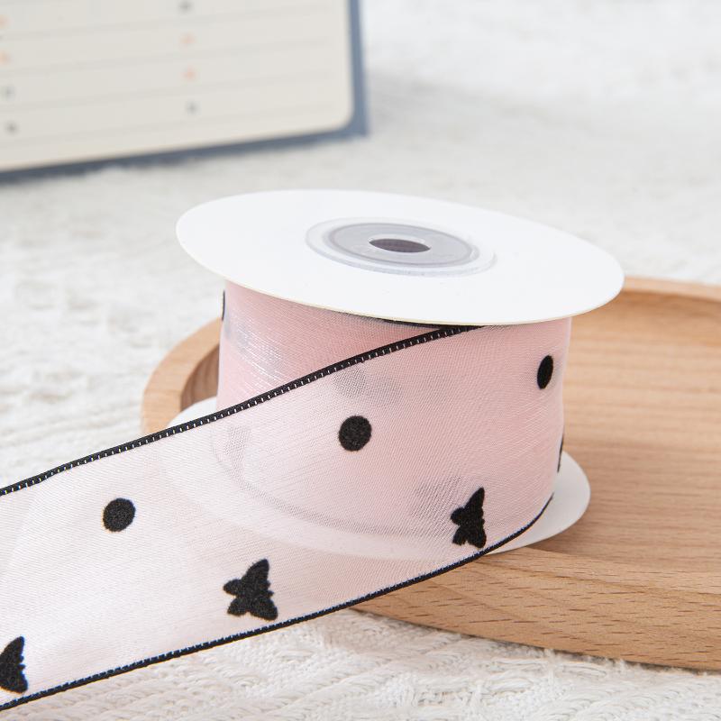 1 шт. DIY изготовление аксессуаров для волос 10 ярдов Любовь Флокированная полиэстеровая лента 3,8 см Мягкая шелковая лента для праздничного декора Упаковка подарков