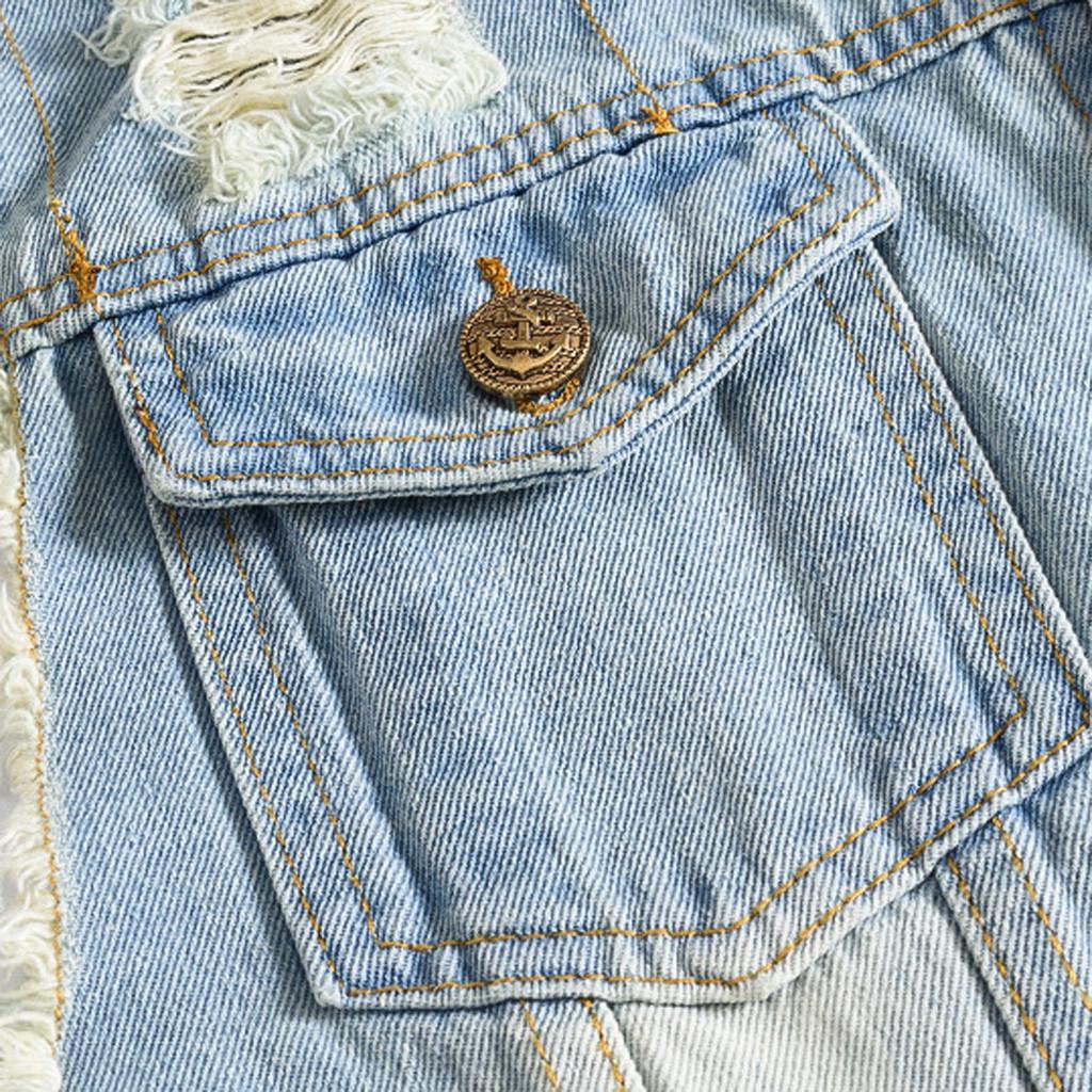 Мужская новая мода джинсовый жилет повседневная ковбойская куртка с плечевой блузкой