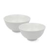 [Made In Japan] Bom Dia Mino Ware Two-Piece Bowl Set, 11.4cm Diameter X 6cm Height (White)