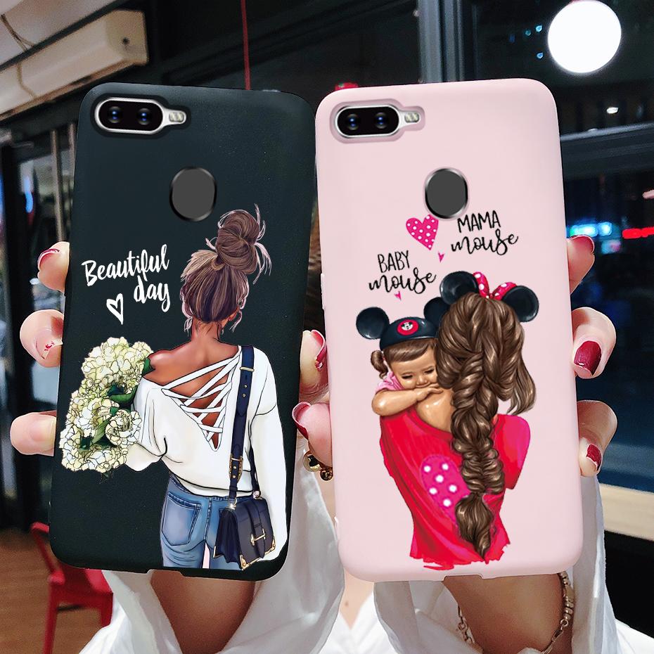 Case For OPPO A5S Back Cover Soft Candy Silicone Pretty Girls Phone Case For OPPO A5S AX5S A7 2018 AX7 A7N A12 Cover Coque Funda