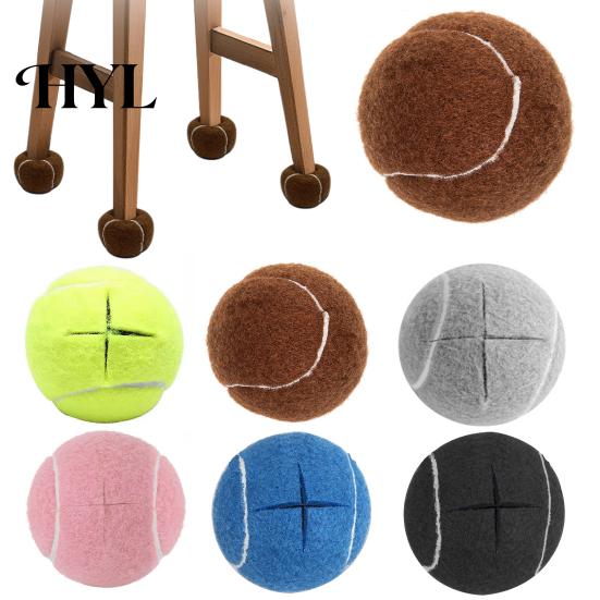 Sound Absorbing Chair Pads 4 Pcs Pre-Cut Walker Tennis Balls for Furniture Legs Floor Pre-cut Ball Protection Universal Leg Felt Pad Glide Coverings