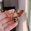 Fashion Big Enamel Bee Brooches For Women Men 3-color Flower Insects Party Causal Brooch Pin Gifts