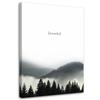 Canvas Print, Motivational Breathe - Mountains