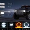 7-дюймовые светодиодные фары Halo с указателями поворота, янтарно-белые ДХО, совместимые с Jeep Wrangler