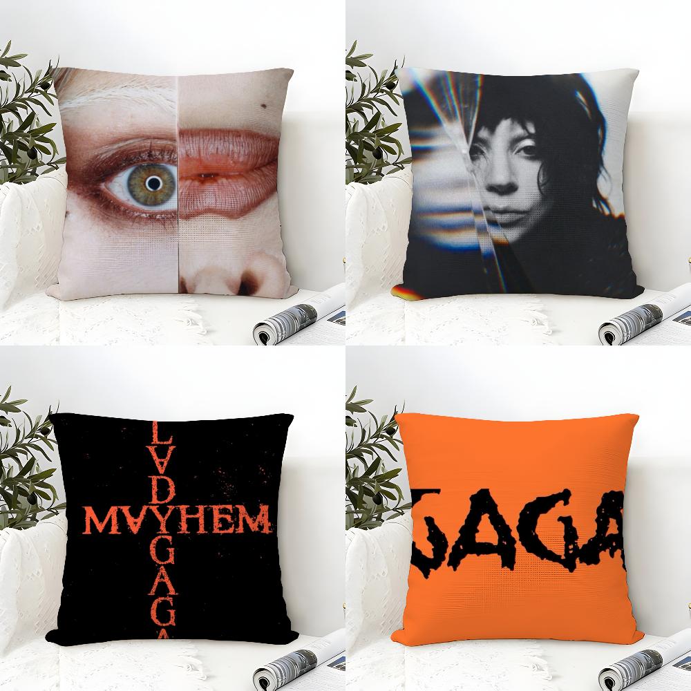 Singer L-Lady Gaga Mayhem Pillow Case Linen Cushion Covers For Decorative Sofa Home Pillows Case Car Chair Pillows Cases