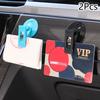 1 Pair Car Interior Window Clip Mount Black Suction Cap Clip Plastic Sucker Removable Holder For Sunshade Curtain Towel Ticket