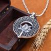 Classic Lotus Lucky Buckle Pendant For Women Jewelry Trendy 925 Silver Sweater Chain Long Necklace Retro Ethnic Men Necklace