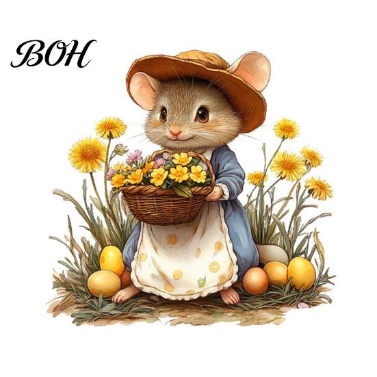 Autumn Theme Party Supplies Mouse Wall Stickers, Waterproof PVC Retro Fairy Tale Decals, Removable Peel Pastoral Style Stickers And Stick Decals