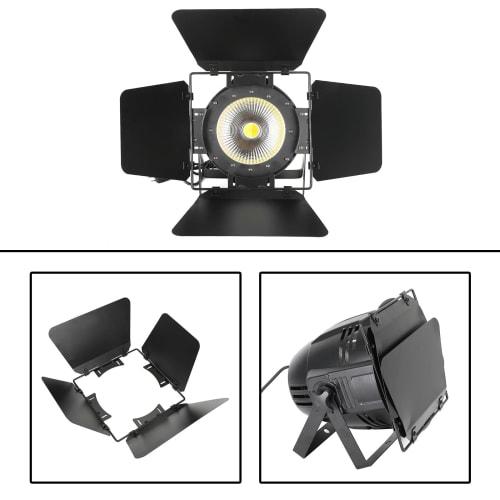 Frezon 200W High-Brightness COB LED Stage Light with Shutter, Ideal for Filming, Movies, Clubs, Dance, Concerts, and Theaters, Warm and Cool White, DM