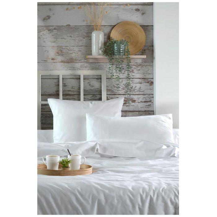 Taie De Traversin - Elysee - Percale De Coton - 45 X 185 Cm - Blanc