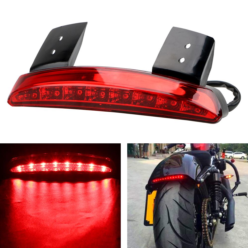 Brake Tail Light Motorcycle Accessories Motorcycle Lights Rear for XL 883 1200 Fender Edge Red LED Cafe Racer