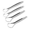 2pcs Adult Tongue Scraper Portable Reusable Stainless Steel Freshen Breath Tongue Cleaner