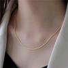 Kpop Style Shiny Chain Necklace Women Elegant Fashion Clavicle Choker Silver Color Sparkling Wedding Party Gift Trending Jewelry