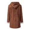 Women Casual Fashion Outerwear Long Sleeve Hooded Jacket Coat Autumn Winter Solid Color Print