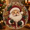 Indoor Outdoor Hanging Ornaments Christmas Acrylic Tree Ornament, Faux Pearl Art DIY Painting Holiday Party Supplies Suncatcher, 20cm Glowing