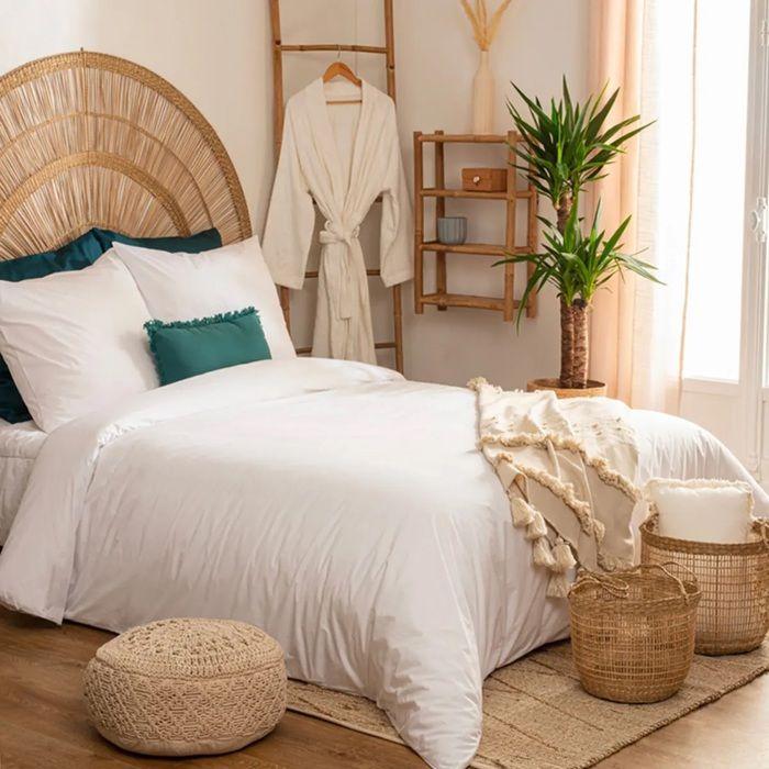 Taie D'oreiller - Harmonie - 50 X 70 Cm - Percale De Coton - Blanc - Oeko-Tex®