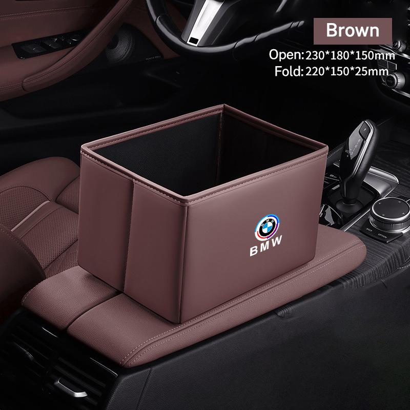 Multi-use Foldable Car Folding Trash Can Auto Garbage Bin Portable Storage Box For BMW 50th Anniversary 3 5 7 series E83 F16 E70 FY6
