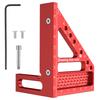 3D Multi Angle Aluminum Red Measuring Ruler 45/90 Degree Woodworking Square Protractor Drawing Line Miter Triangle Layout Tool