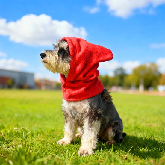 Снуд для собаки Зимний капюшон Теплый капюшон для питомца с защитой ушей Флисовый утеплитель для шеи со шнурком для собак и кошек