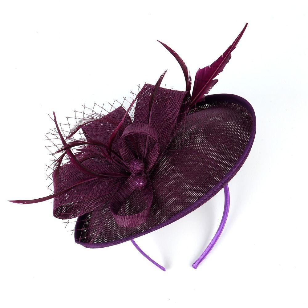 Women Flower Wedding Tea Party Mesh Hair Band Evening Party Fascinator Hat