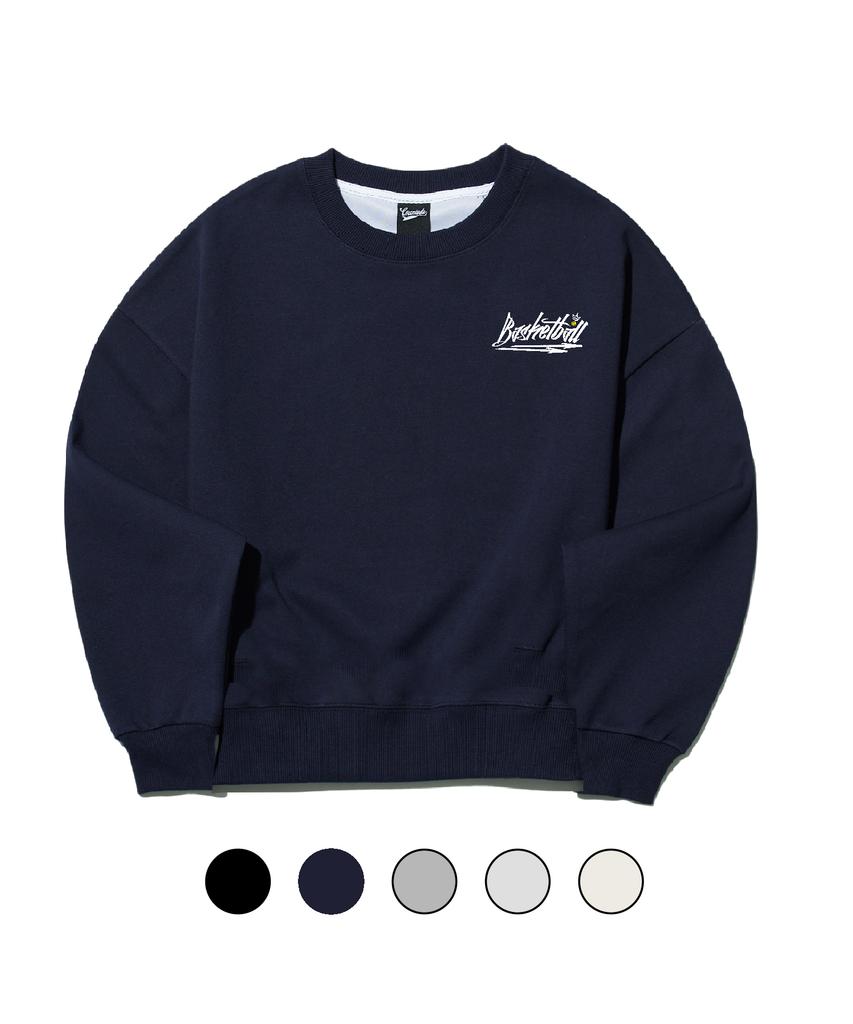 CREAM SODA LAB Basketball Arc Big Logo Sweatshirt Navy