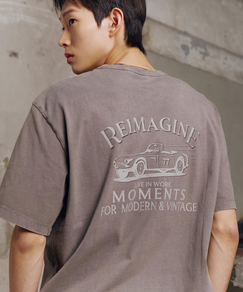 MINDBRIDGE Pigment Graphic Oversized Short Sleeve T-Shirt - 2 Colors
