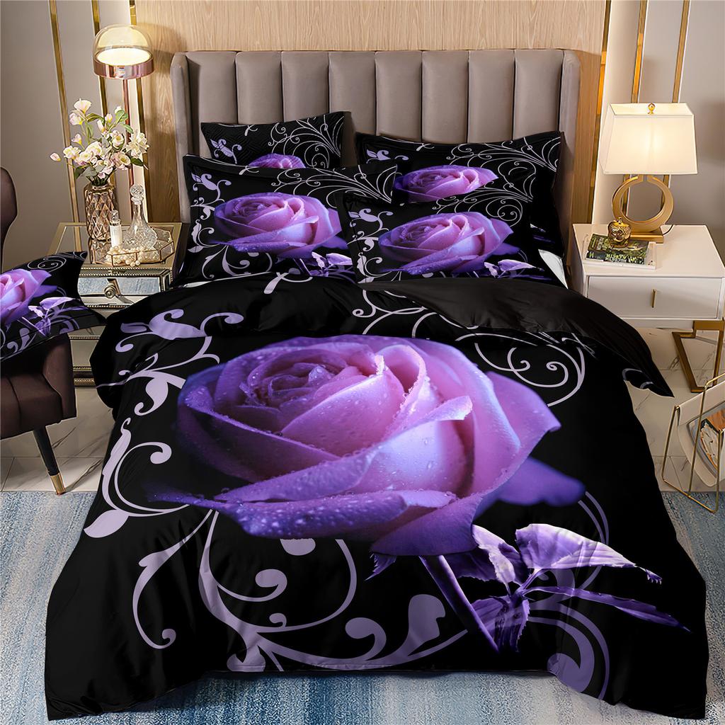 Покрывало из трех частей с цифровой 3D-печатью "Цветок бабочки"