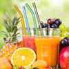 50 шт. разноцветных многоразовых стеклянных трубочек длиной 20 см. Экологичные трубочки для смузи, трубочки для коктейлей, принадлежности для напитков, барная посуда