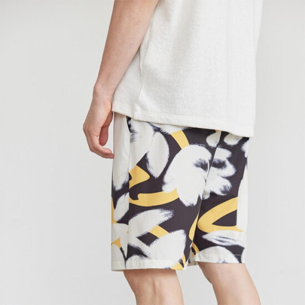 L Affair Men S bLack 5 Point Summer pantS With Drawing Lmkea5p0198 Db