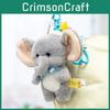 Cute Hat Sleeping Bow Cartoon Elephant Plush Toy Pendant For Decoration Bag