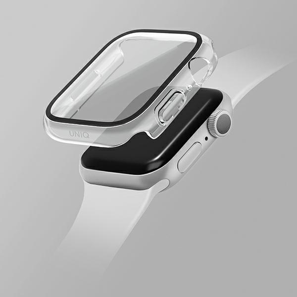 Uniq Etui Nautic Apple Watch Series 7/8/9 45Mm Przezroczysty/Dave Clear