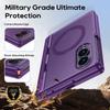 Samsung Galaxy Z Fold 8 Hinge Protection Case with Magnetic Ring and Built-in Screen Protector-Purple