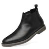 New Autumn British Style Shoes Retro Chelsea Men Boots Comfortable Fashion Leather Short Boots Versatile Pointed Shoes Botas