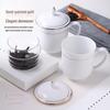 Керамический набор чашек для чая и офиса Jingdezhen с крышкой
