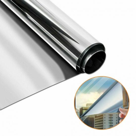 118x20'' Silver Chrome Mirror Window Tint Film Car Office Home Glass Uncut Roll