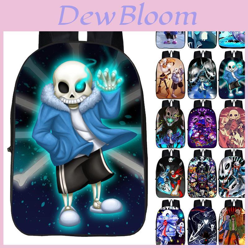 Стильный черный школьный рюкзак Undertale Sans с гладкой молнией и легко моющимся материалом