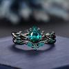 2 шт./комплект Модные Черные Золотые Зеленые Кольца со Стразами и Цирконами Для Женщин Полностью Кристальные Кольца Свадебные Помолвочные Ювелирные Изделия Подарки