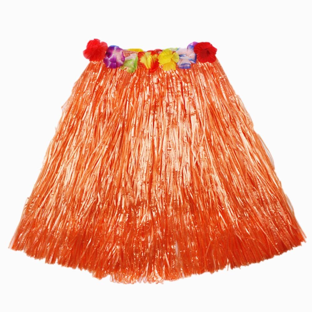 5pc/set Hula Show Hawaii Fancy Dress Costume Set Hawaiian Hula Skirt Grass Skirt Ladies