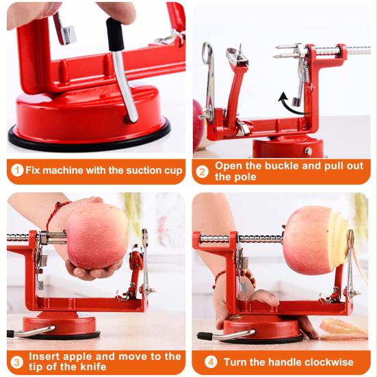 Овощечистка для фруктов, основание на присоске, многофункциональная машина для очистки картофеля, груш, трудосберегающая машина для очистки овощей