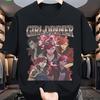 Унисекс Аниме Vi Arcane Экономичная Версия Футболка с Коротким Рукавом Белая С Графикой Женского Персонажа и Словосочетанием про Ужин